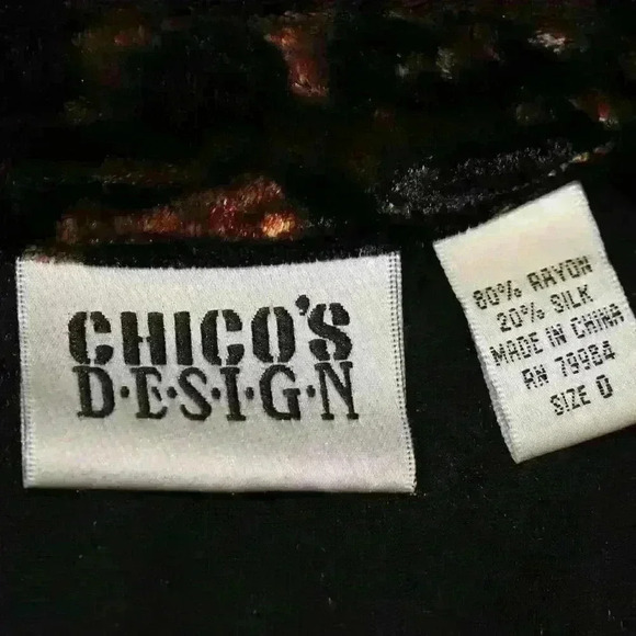 VINTAGE CHICO'S 80s 90s Silk Blend Velour Velvet Cheetah Print Button Up Top Med - Picture 7 of 12